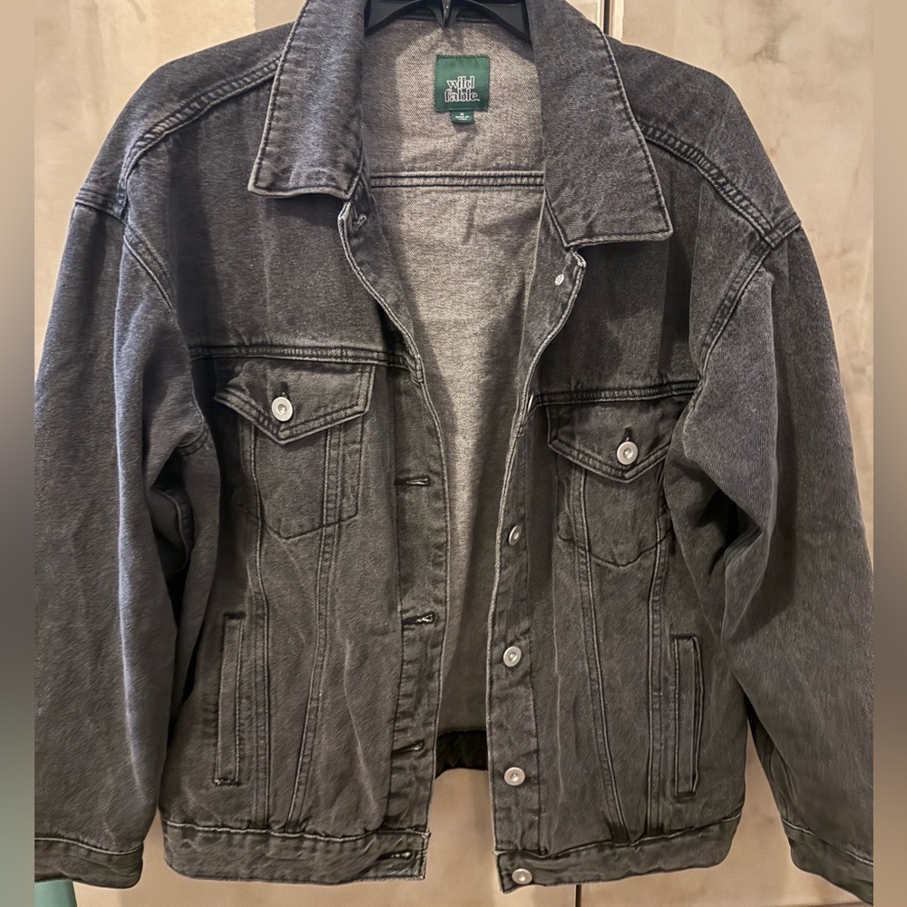 NWOT black denim jacket
